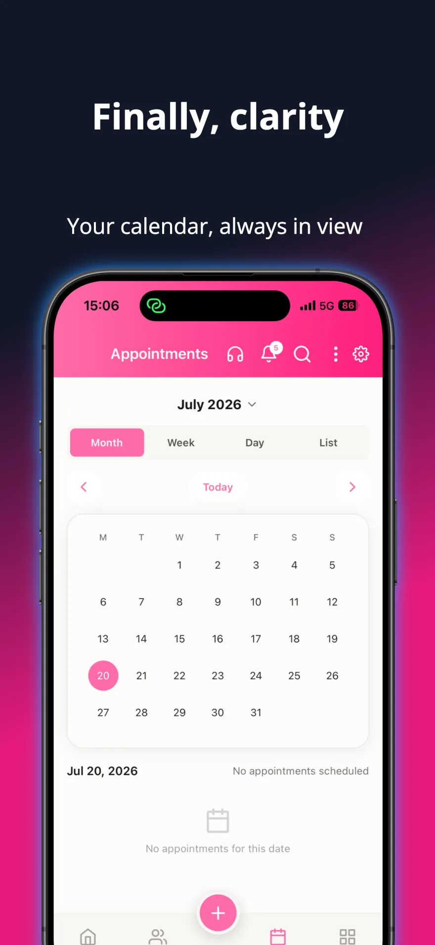 Broneeringute kalender pidude ja konsultatsioonide planeerimiseks