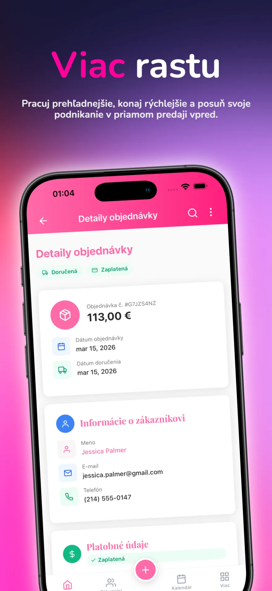 Finančný prehľad s reportmi o príjmoch, výdavkoch a zisku
