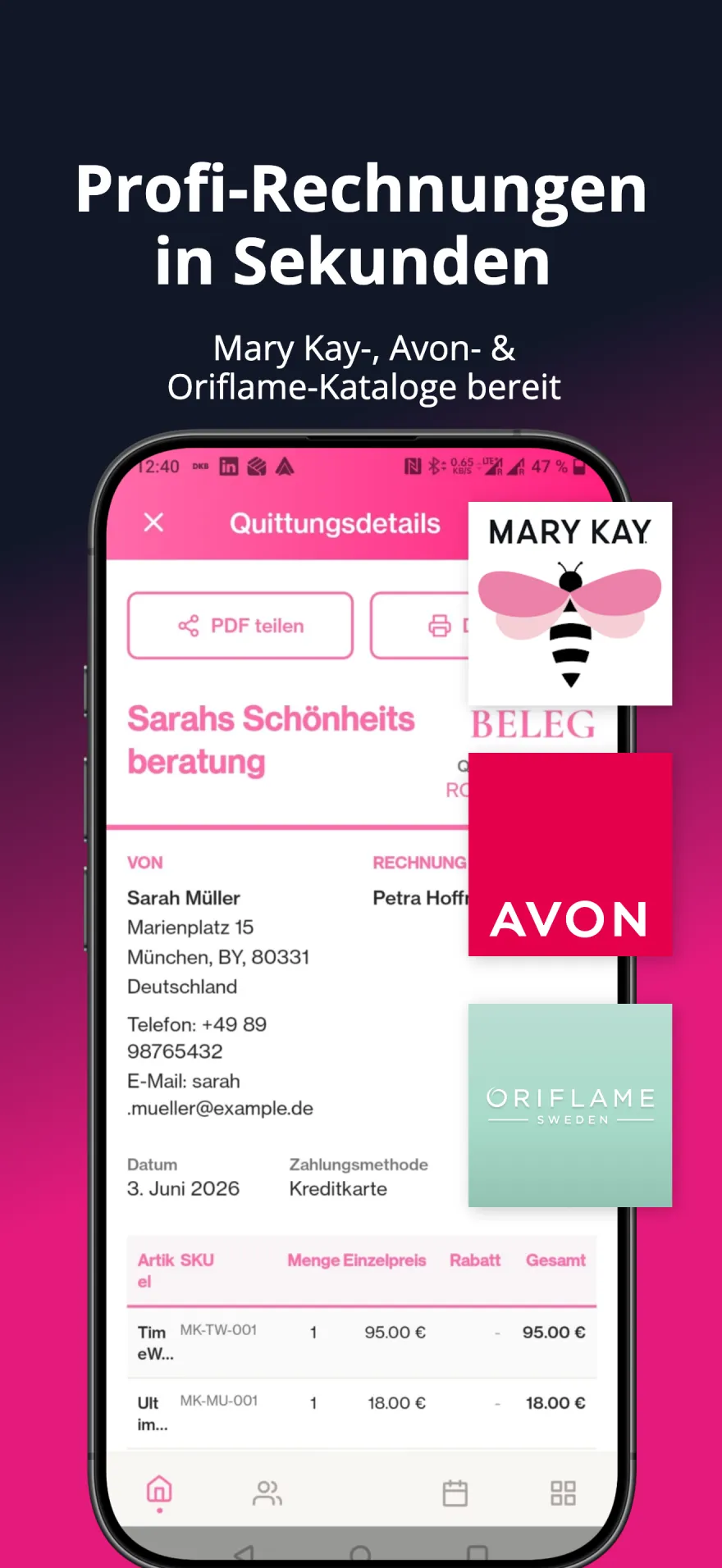 Belege- und Rechnungsverwaltung mit KI-Dokumentenscan