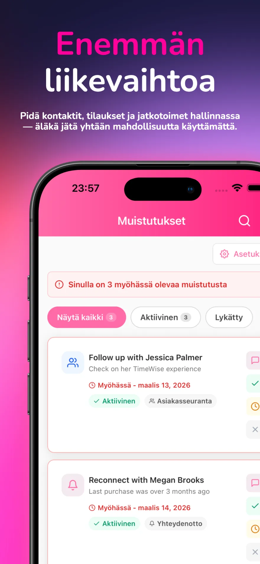 WhatsApp-viestimallit ja automaattiset asiakasmuistutukset