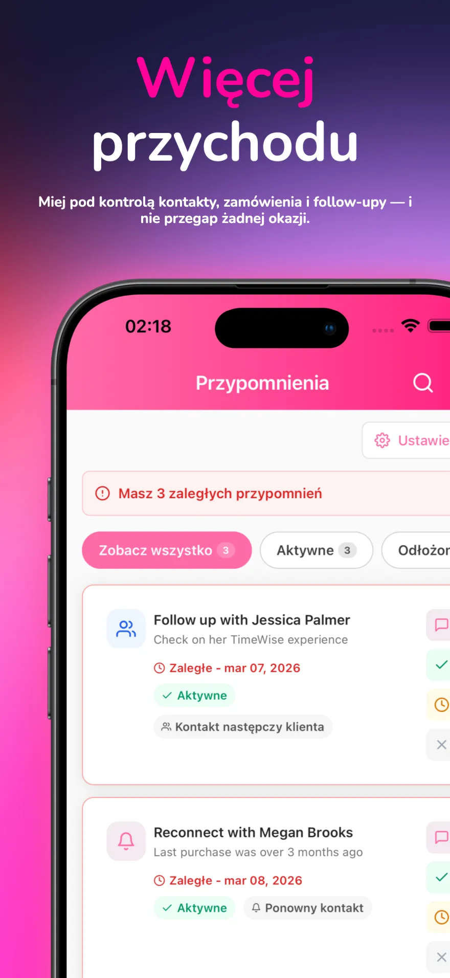 Szablony wiadomości WhatsApp i automatyczne przypomnienia dla klientów