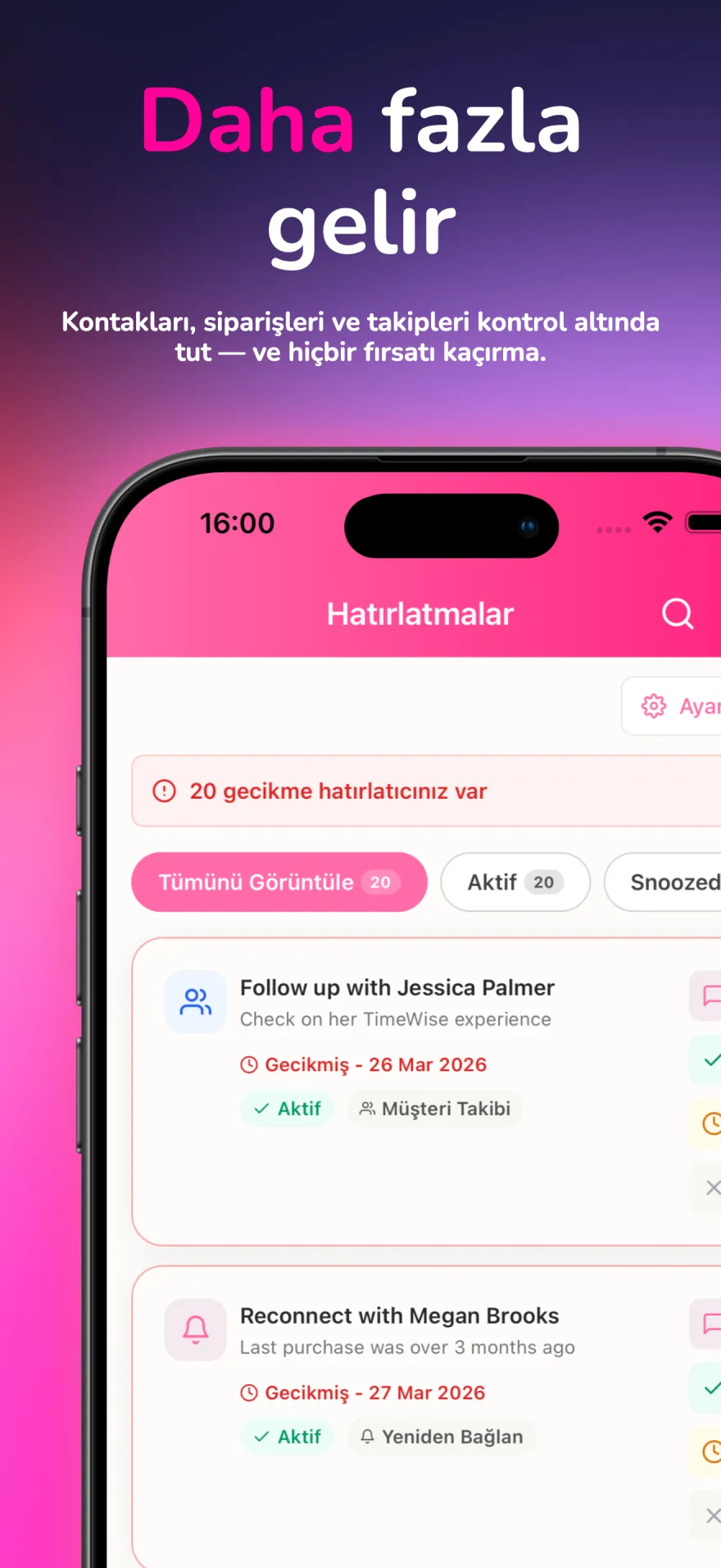 WhatsApp mesaj şablonları ve otomatik müşteri hatırlatmaları