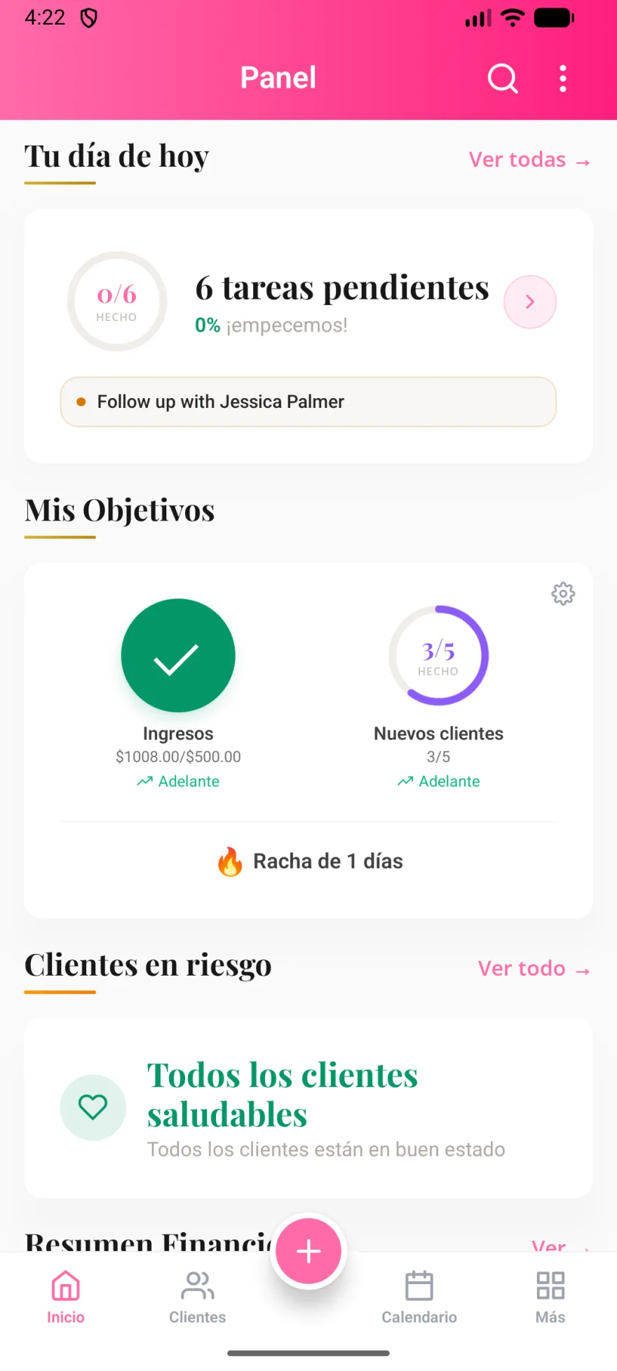 Captura de la app MyPink Party