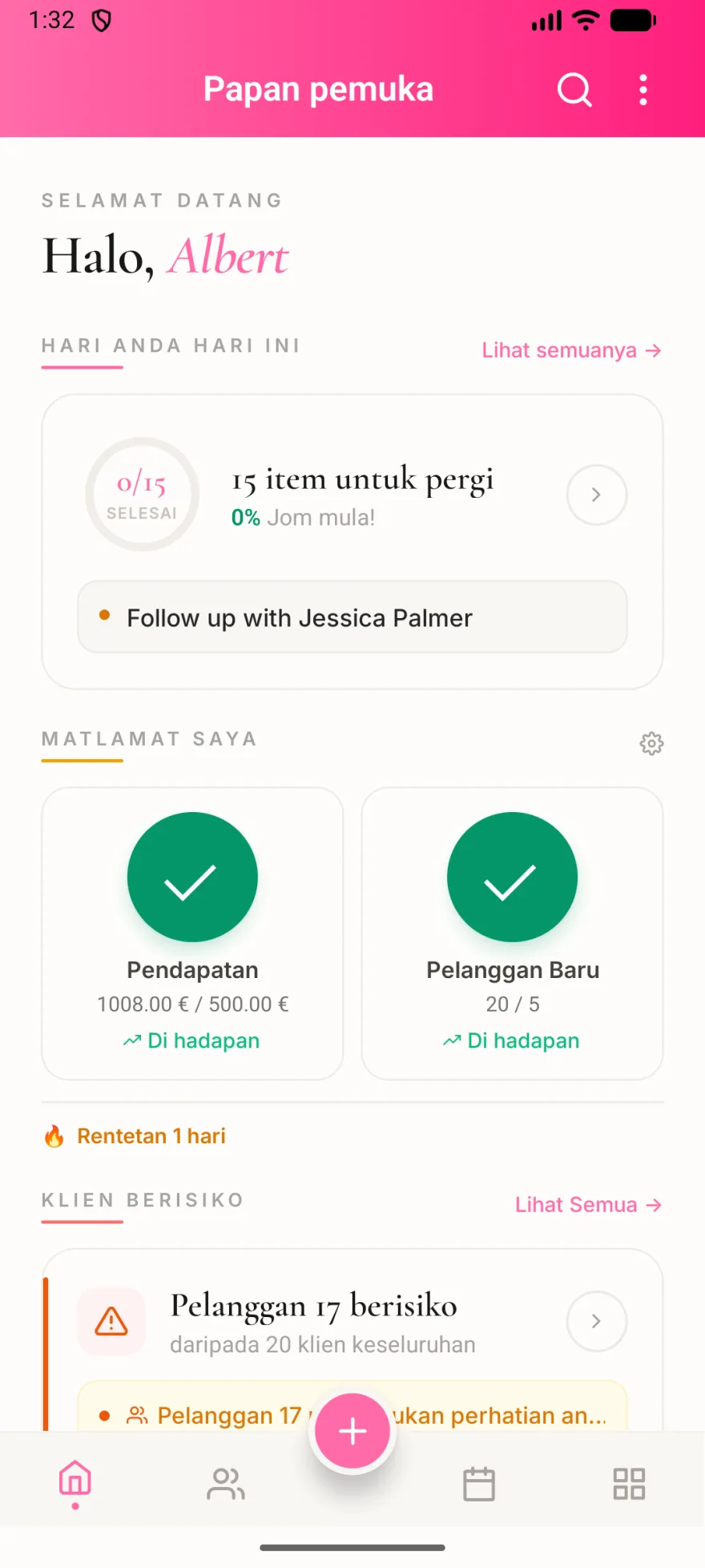 Tangkapan skrin aplikasi MyPink Party