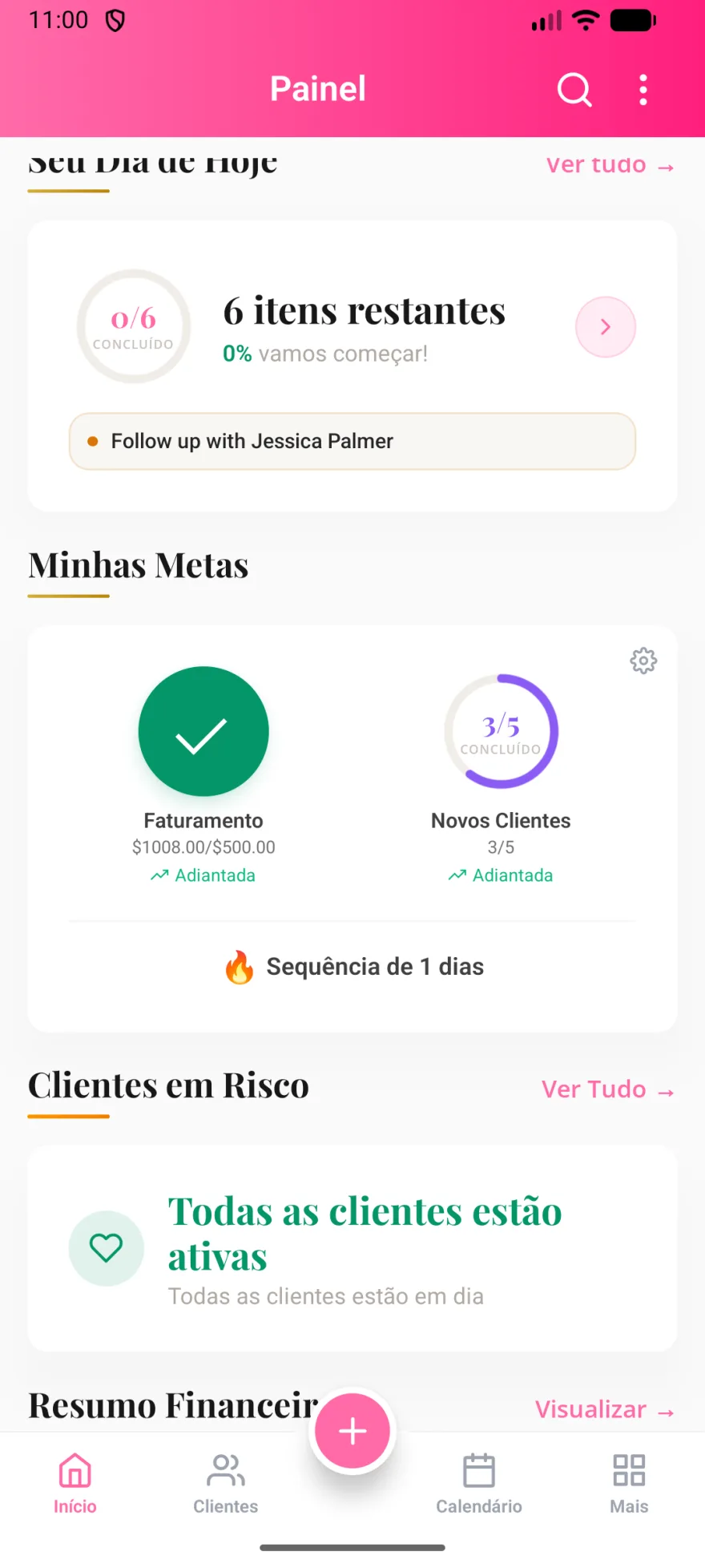 Captura do app MyPink Party